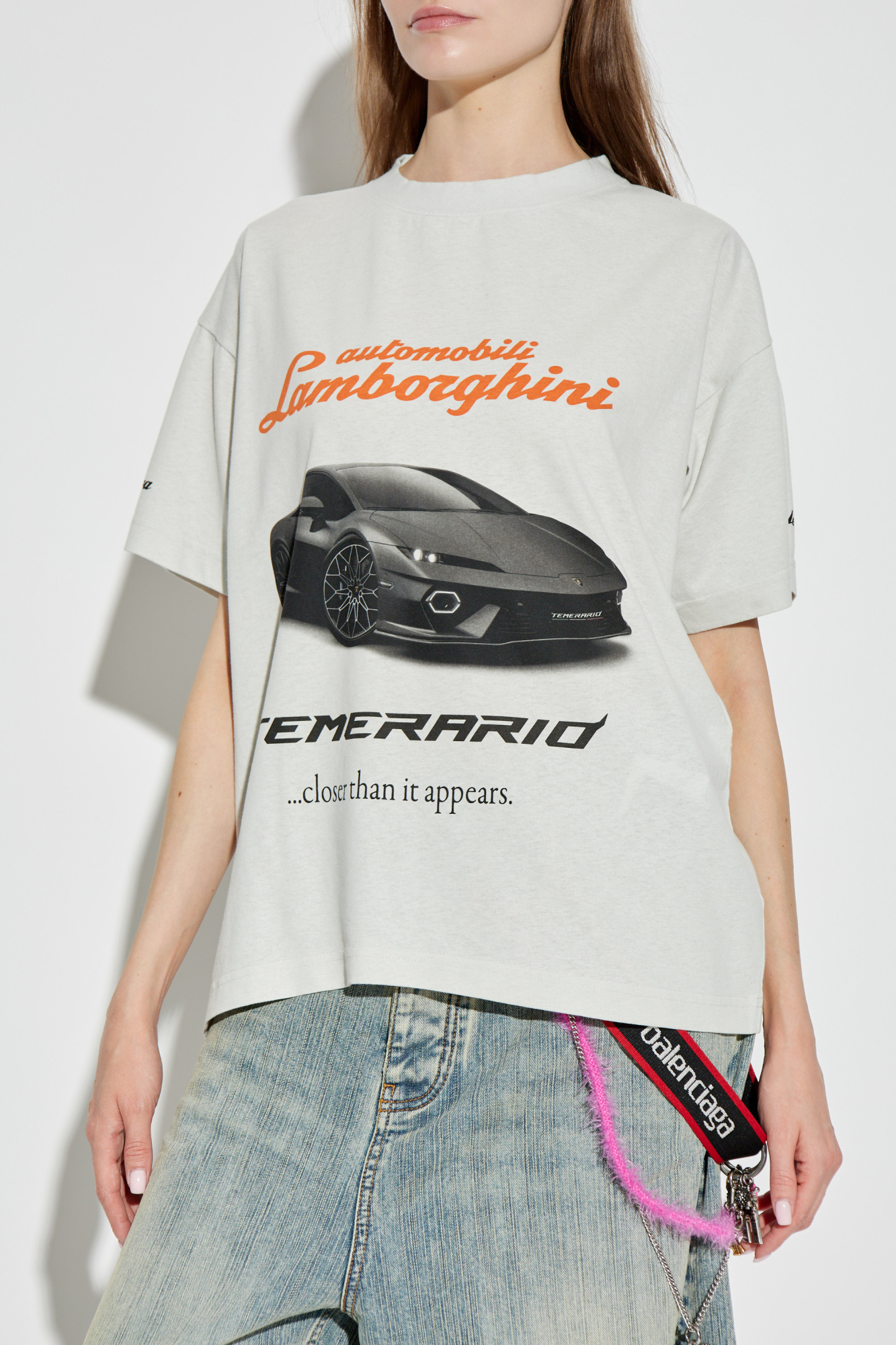 BALENCIAGA ♪ X Automobili Lamborghini Tシャツ 826344TSVP 0400023065658_BLACKFADED?wid=